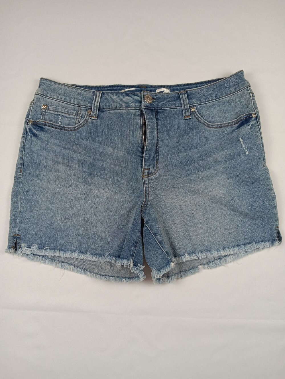 Seven7 Weekend Short Distressed Fray Hem Denim Jean Shorts Size 14